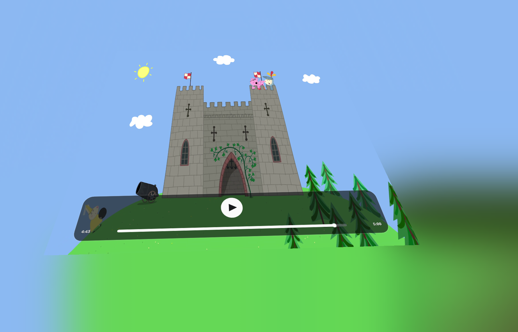 Free Trapezoid Player for Windows and Android, with Ambilight around the projection screen